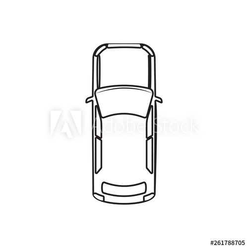 500x500 Car Icon Element Of Transport View From Above For Mobile Concept