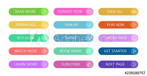 Color Buttons Flat Design Web And Ui Application Color Button 500x259 Color Buttons Flat Design Web And Ui Application Color Button