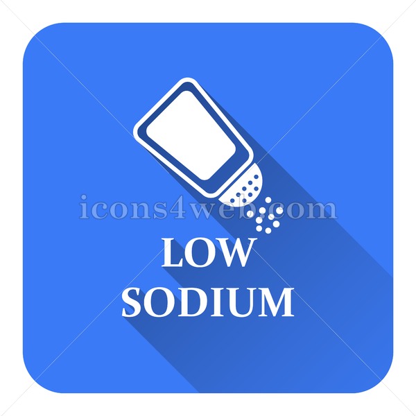 Low Sodium Flat Icon With Long Shadow Vector 600x600 Low Sodium Flat Icon With Long Shadow Vector
