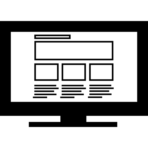 512x512 Responsive Website Design On Monitor Screen Icons Free Download