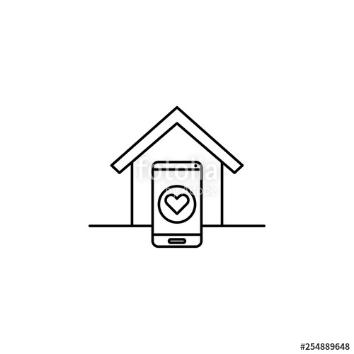 500x500 Home, Smartphone, Favorite Icon Element Of Social Addict Icon