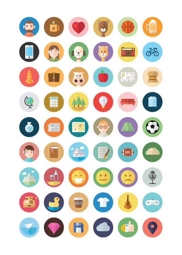 600x840 Free Download Illustrated Flat Icons Design Free Web