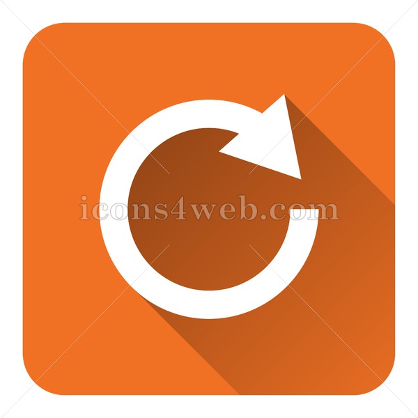 600x600 Reload Flat Icon With Long Shadow Vector
