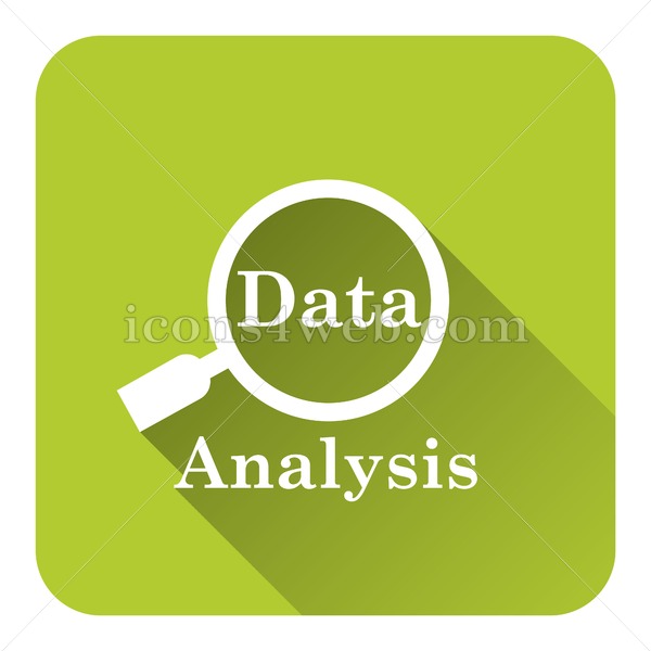 600x600 Data Analysis Flat Icon With Long Shadow Vector
