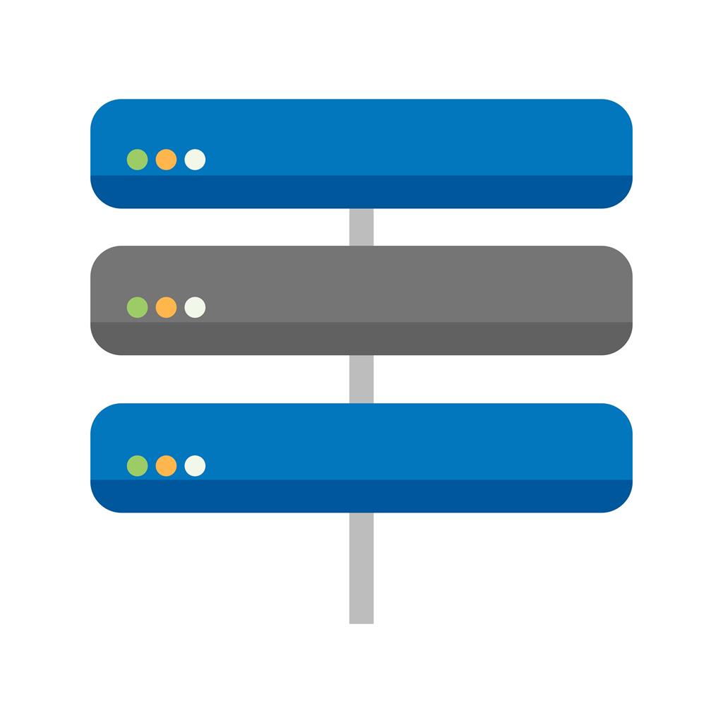 1024x1024 Web Hosting Flat Multicolor Icon