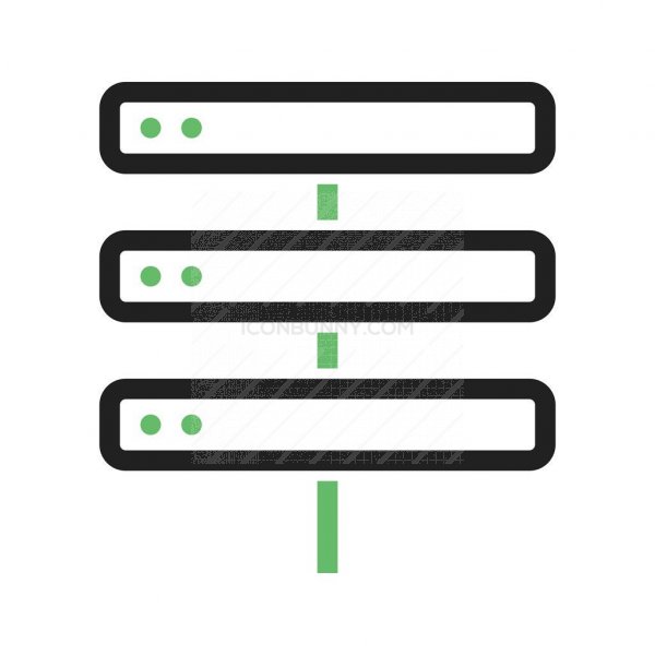 600x600 Web Hosting Line Green Black Icon