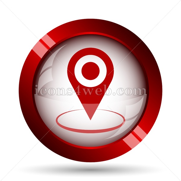 600x600 Pin Location Website Icon High Quality Web Button