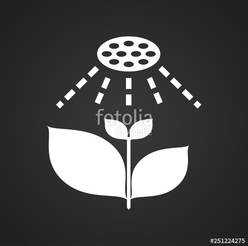 500x497 Grow Icon On Black Background For Graphic And Web Design, Modern