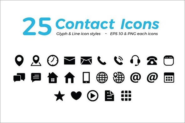 590x393 Professional Contact Icons For Free