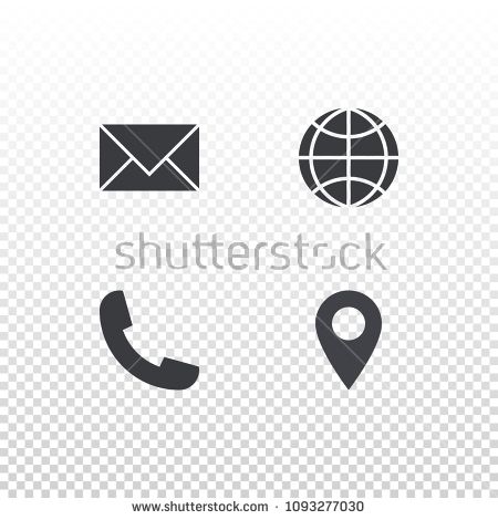 450x470 Set Of Vector Icon For Design Business Card, Website Or Nobile App