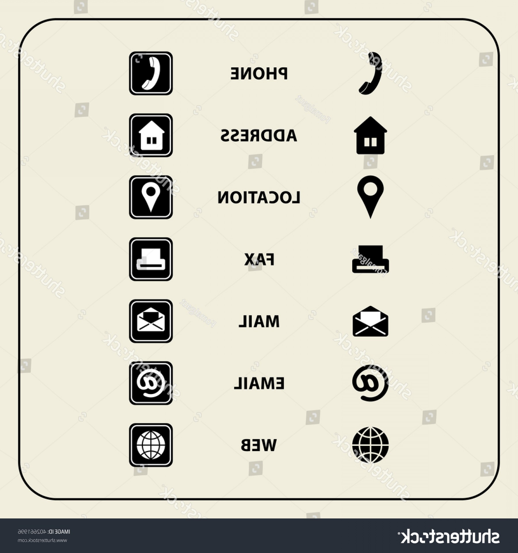 1800x1920 Vector Icons Symbols Business Card Hoodamathrun