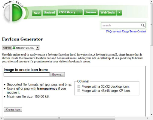 509x400 How To Create Icons With Favicon Generator