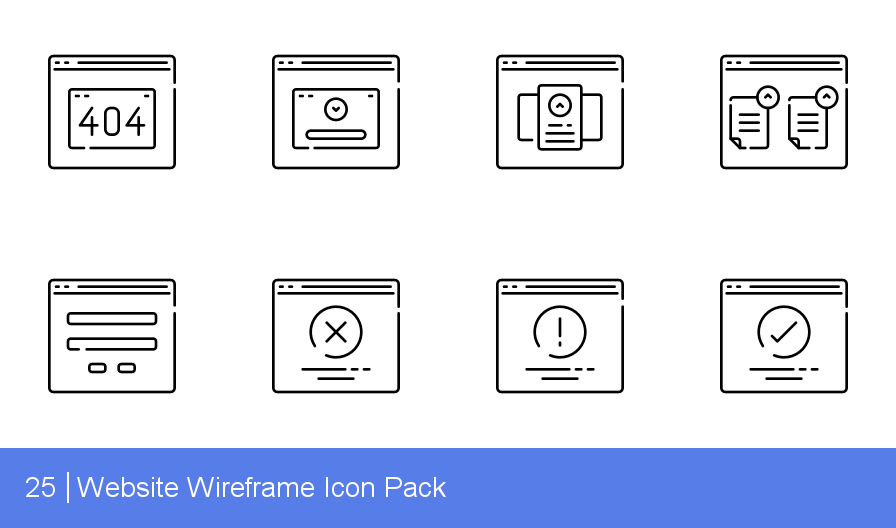 896x528 Download Website Wireframe Icon Pack