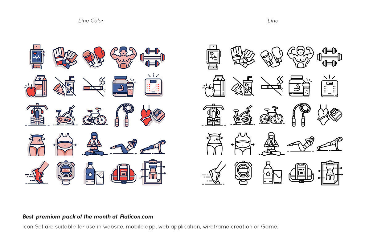 1184x792 Exercise And Gym Premium Icon Pack