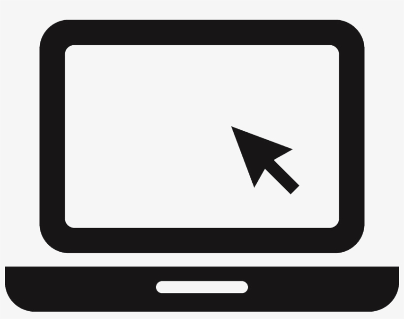 820x649 Black And White Laptop Icon Image