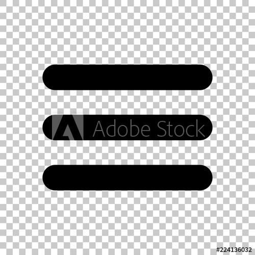 500x500 Hamburger Menu Web Icon On Transparent Background