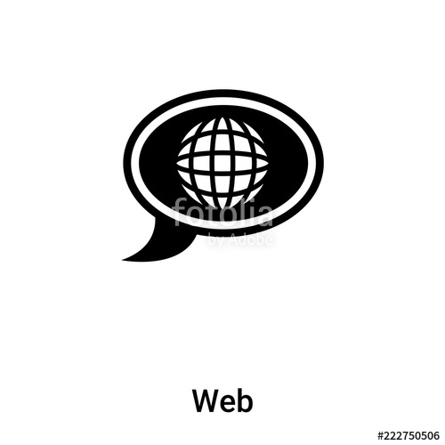 500x500 Web Icon Vector Isolated On White Background, Logo Concept Of Web