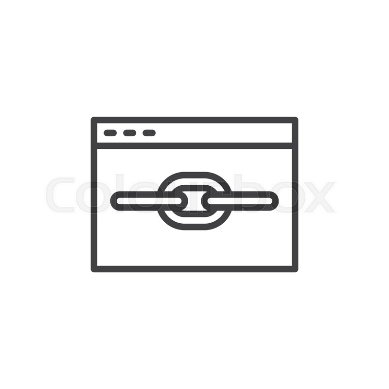 800x800 Web Link Line Icon Linear Style Sign Stock Vector Colourbox