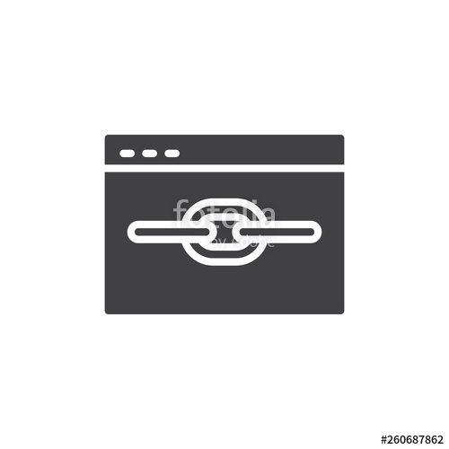 500x500 Web Link Vector Icon Filled Flat Sign For Mobile Concept And Web