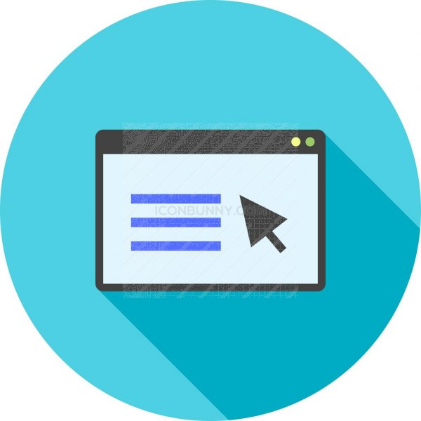 600x600 Click Link Flat Shadowed Icon