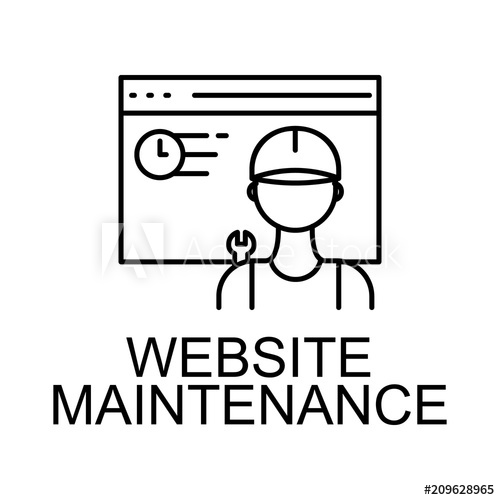 500x500 Website Maintenance Icon Element Of Web Development Signs
