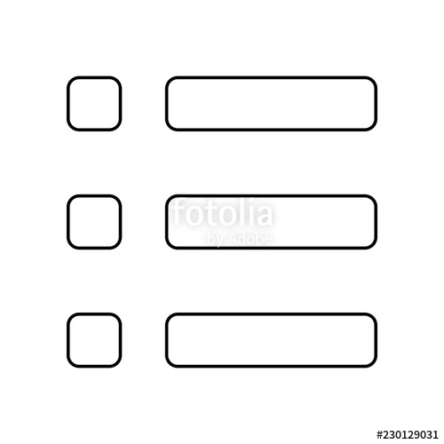 500x500 Menu Icon Simple Outline Vector Of Web, Minimalistic Set For Ui