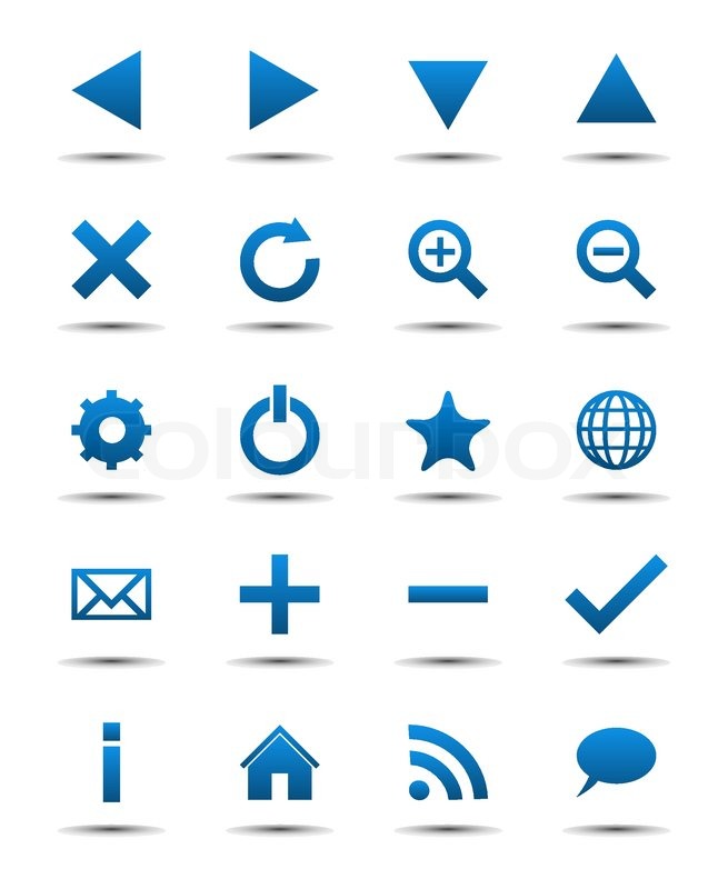 Blue Navigation Web Icons Stock Vector Colourbox 655x800 Blue Navigation Web Icons Stock Vector Colourbox