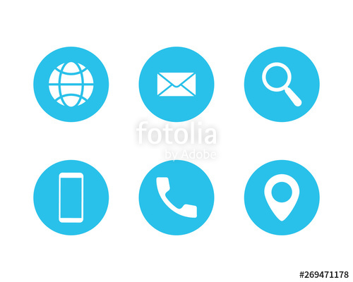 500x400 Web Icon Set Contact Us Set Of Navigation Buttons Set Of Web