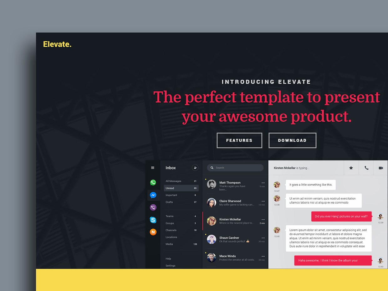 1240x930 Elevate High Quality Free Website Template