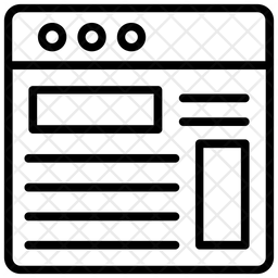 256x256 Web Template Icon Of Line Style