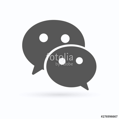 500x500 Wechat Vector Icon Asian Messenger Message Icon Vector