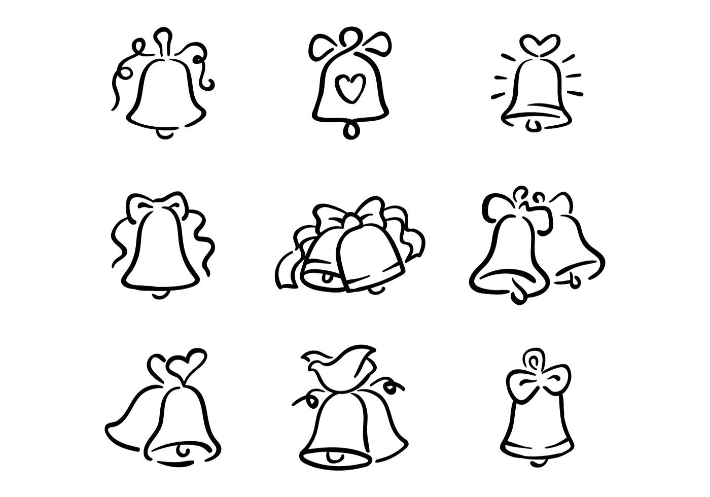 1400x980 Wedding Bell Stencil