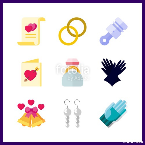 500x500 Ring Icon Vector Illustration Ring Set Piston And Wedding