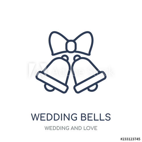 500x500 Wedding Bells Icon Wedding Bells Linear Symbol Design