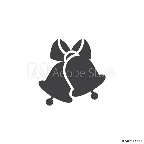 500x500 Wedding Bells Vector Icon Filled Flat Sign For Mobile Concept