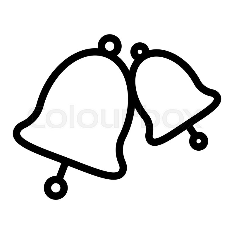 800x800 Wedding Bells Line Icon Bell Vector Stock Vector Colourbox