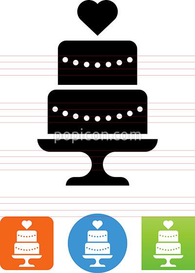 400x560 Vector Wedding Cake Icon