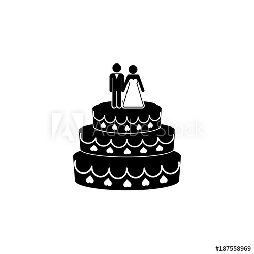 500x500 A Wedding Cake Icon Lovers Icon Wedding Element Icon Premium