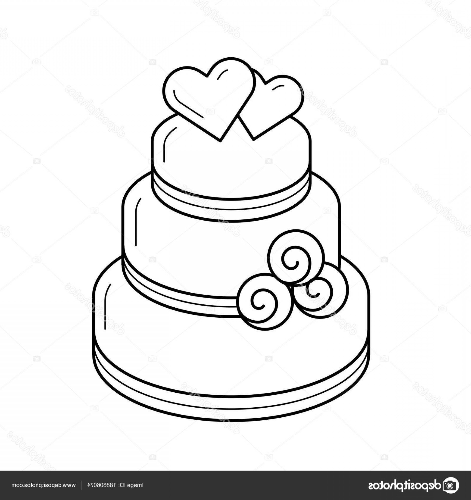 1920x2040 Stock Illustration Wedding Cake Vector Line Icon Soidergi