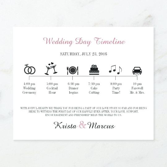 540x540 Icon Wedding Timeline Program Template