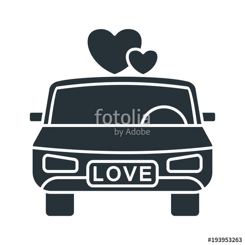 500x500 Limousine Flat Vector Icon For Greeting Cards And Invitations