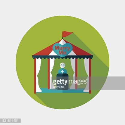 416x416 Wedding Ceremony Flat Icon With Long Premium Clipart