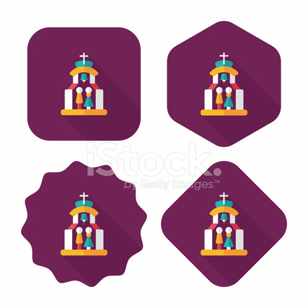 440x440 Wedding Ceremony In Chruch Flat Icon With Long Stock