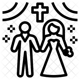 256x256 Wedding Ceremony Icon Of Line Style