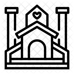 256x256 Wedding Place Icon Of Line Style