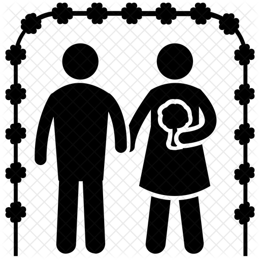 512x512 Wedding Couple Icon Of Glyph Style