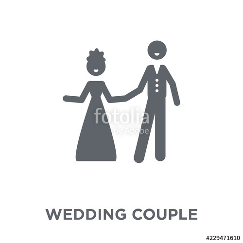 500x500 Wedding Couple Icon From Wedding And Love Collection Stock Image