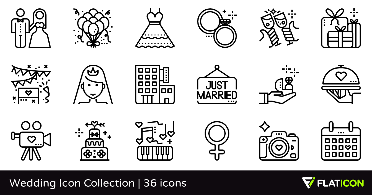 1200x630 Wedding Icon Collection Free Icons