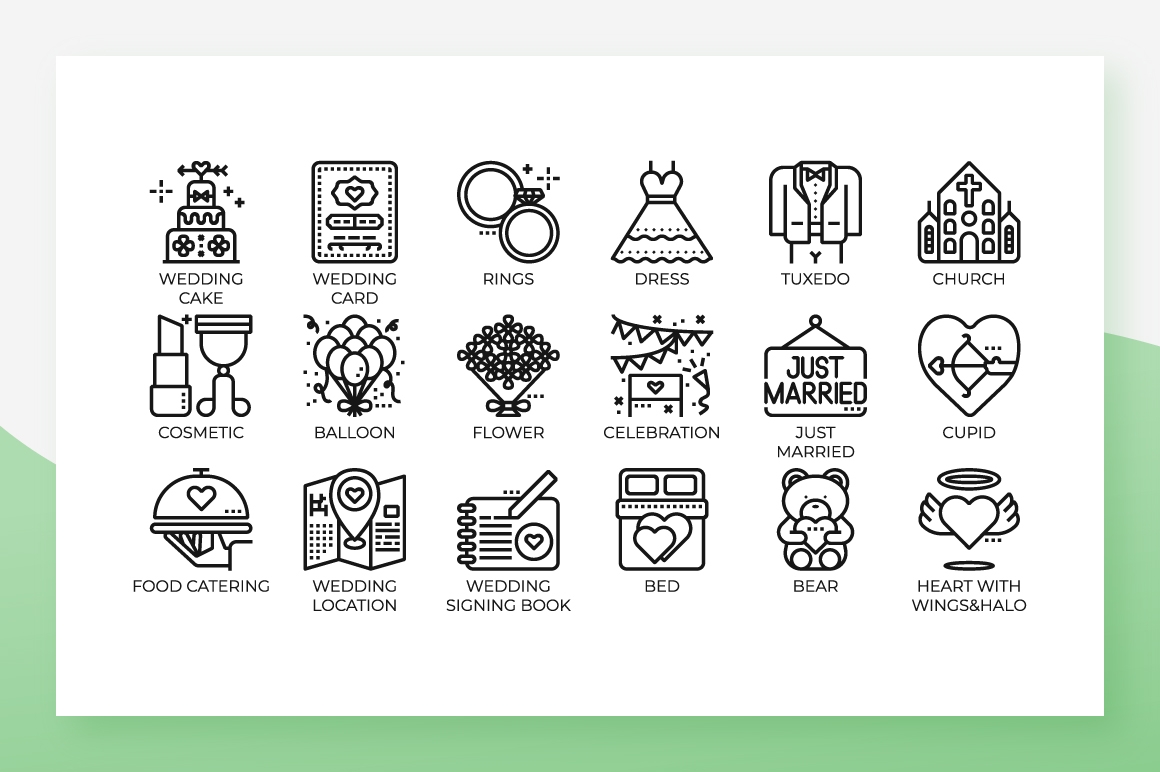 1160x772 Wedding Icons