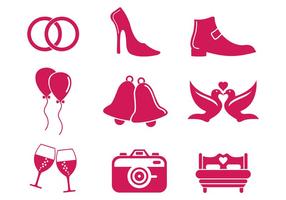 286x200 Wedding Icons Free Vector Art